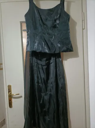 Abito nero cerimonia 2 pezzi, corpetto e gonna