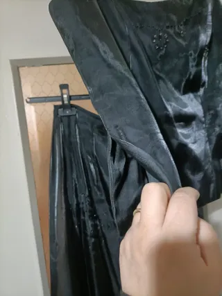 Abito nero cerimonia 2 pezzi, corpetto e gonna