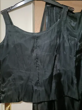 Abito nero cerimonia 2 pezzi, corpetto e gonna