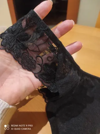 Perizoma pizzo nero taglia XL lovable