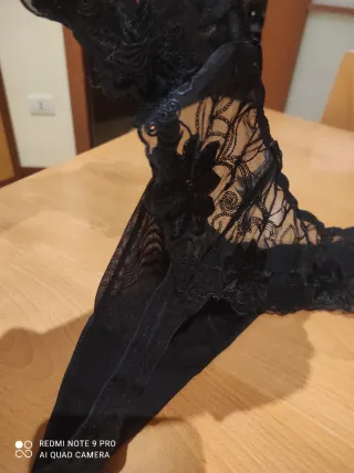 Perizoma pizzo nero taglia XL lovable