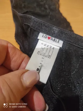 Perizoma pizzo nero taglia XL lovable