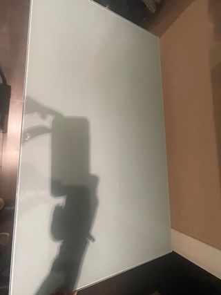 Mesa de cocina cristal y metal extensible