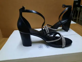 Sandali Tulipano N.39 Nero/Argento0