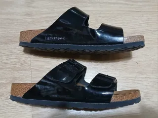 Sandalias Birkenstock Charol Negro Talla 39
