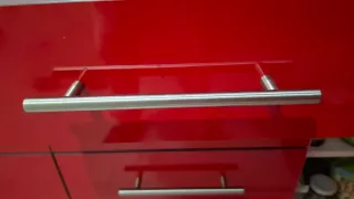 Lote puertas cocina rojo brillo. NEGOCIABLE