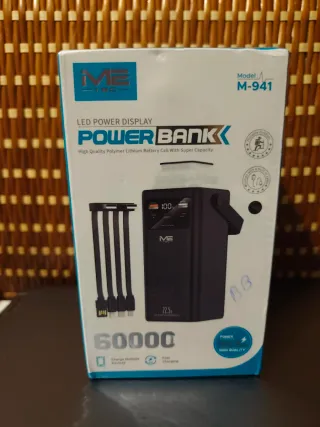 Power Bank ME-TEC 60000 mAh Carga Rápida