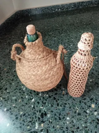 Conjunto de cestos de mimbre