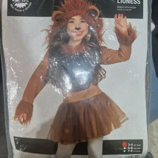 Disfraz de leona con capucha T. 3-4 años