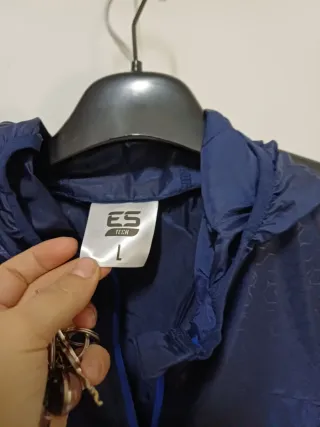Giacca uomo antivento blu L