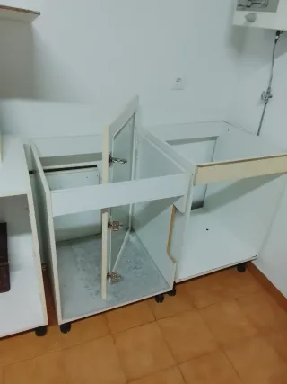 Muebles de cocina madera y metal,madera de roble.