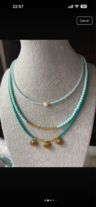 Lote 3 collares hechos a mano