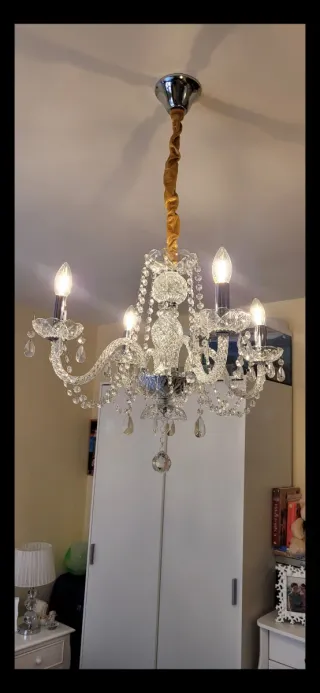 Lámpara de cristal 4 casquillos