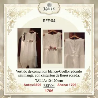 Vestido Comunión Kate Gi Blanco Talla 8-10-12