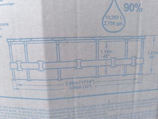 Piscina Desmontable 3,66m x 1,22m + Escalera