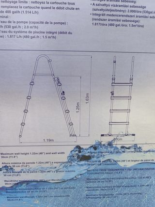Piscina Desmontable 3,66m x 1,22m + Escalera