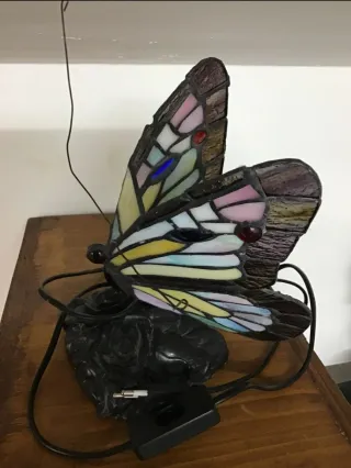 Lampada farfalla vintage modello Tiffany abat-jour