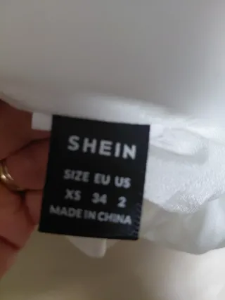 Vestito corto SHEIN BAE bianco taglia XS