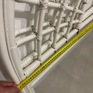 Cabeceros de bambú / rattan blancos