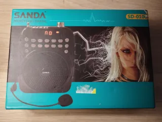 Amplificador Portátil Micrófono Negro SANDA