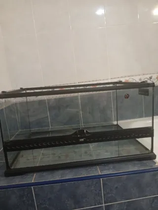 Terrario Exo Terra 60x45x32 + Bebedero  +Cueva