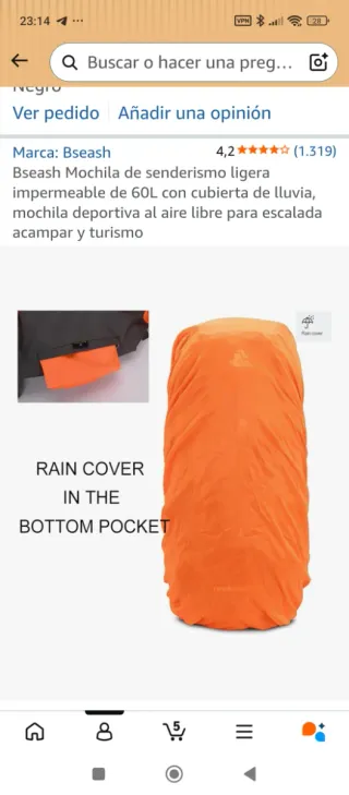 Mochila Trekking Free Knight 60L Negra