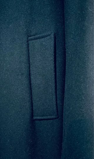 Abrigo Lana Zara Negro Talla M Nuevo