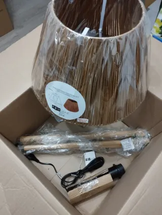 Lámpara de pie ROMLUXE Bambú 38x153 cm