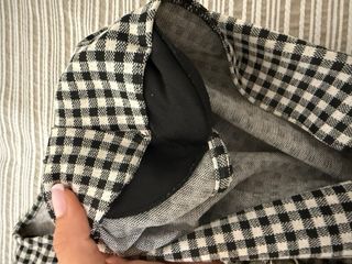 Vestido Zara Cuadro Vichy Negro hombreras