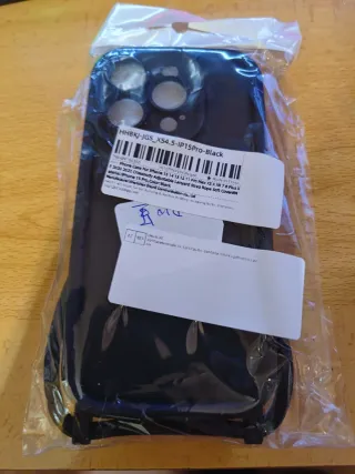 Funda iPhone 15 Pro Marrón y Negra con Cuerda