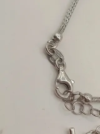 Bracciale Argento 925 rosario a decina croce Gesù