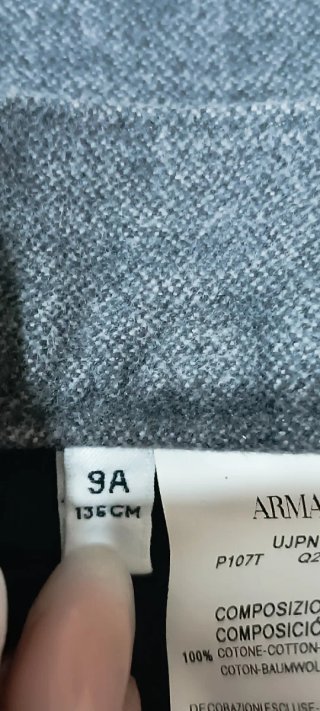 Pantaloni Armani Junior grigi 9 anni