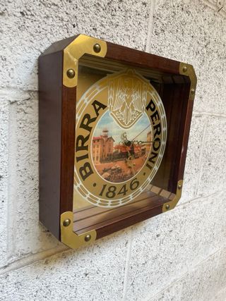 OROLOGIO BIRRA PERONI VINTAGE PUBBLICITARIO VETRO