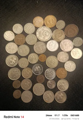 Lote de monedas antiguas rusas y soviéticas