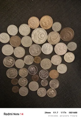 Lote de monedas antiguas rusas y soviéticas