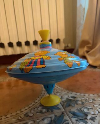 Trottola Latta Vintage LBZ Anni '80 Orsetti