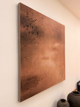 Quadro astratto toni terra