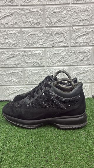 Scarpe Hogan nere con paillettes