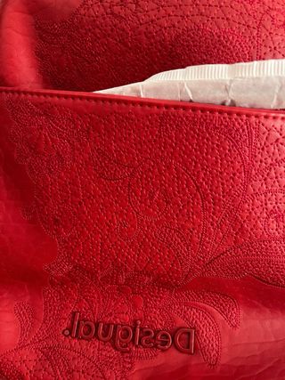 Mochila Desigual Roja Cuero