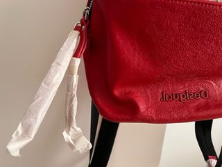 Mochila Desigual Roja Cuero