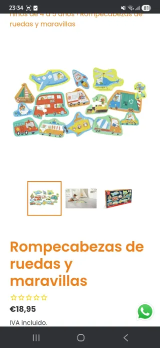 Puzzle evolutivo de vehículos Hape