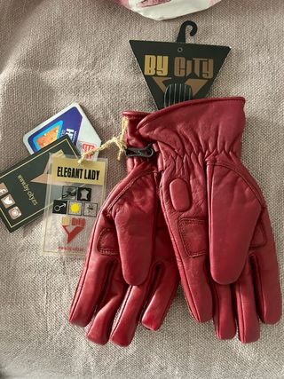 Guantes de Moto By City color burdeos