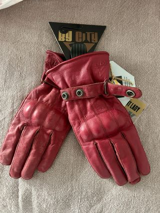 Guantes de Moto By City color burdeos