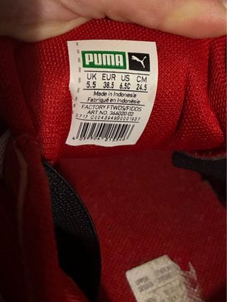 Zapatillas Puma Rojas Talla 38.5