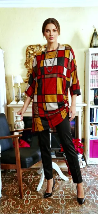 Jersey Lúrex Geométrico Multicolor