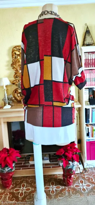 Jersey Lúrex Geométrico Multicolor
