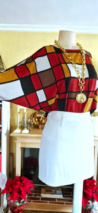 Jersey Lúrex Geométrico Multicolor