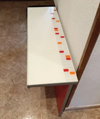 Mesa de cocina Cancio abatible con diseño mosaico