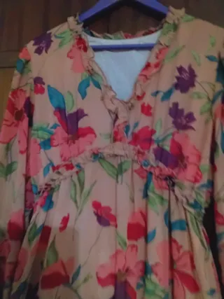 VESTIDO largo-maxi floral BOHO, estilo romántico