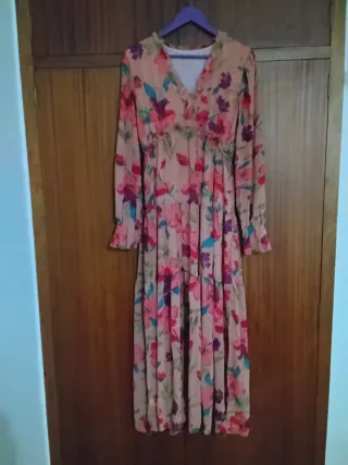 VESTIDO largo-maxi floral BOHO, estilo romántico
